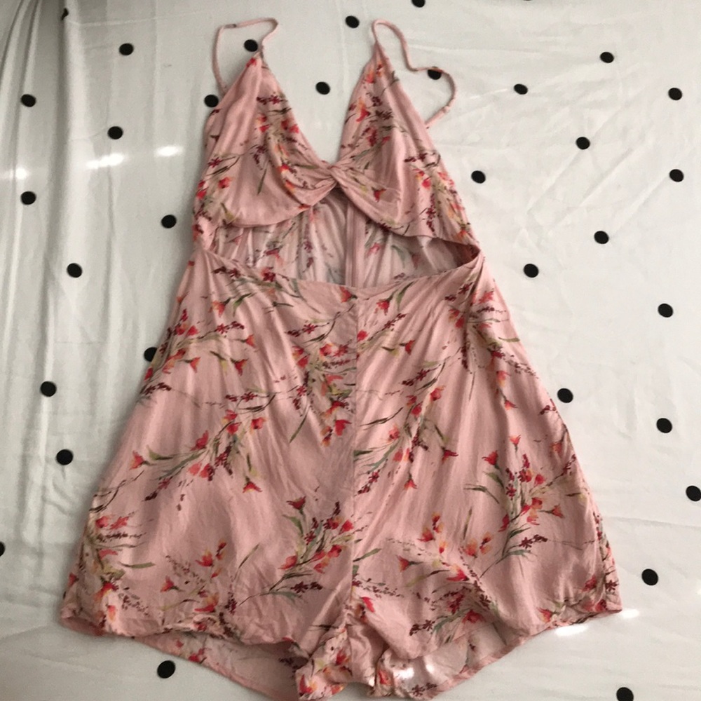 Urban Outfitters Kimchi Blue pink romper.